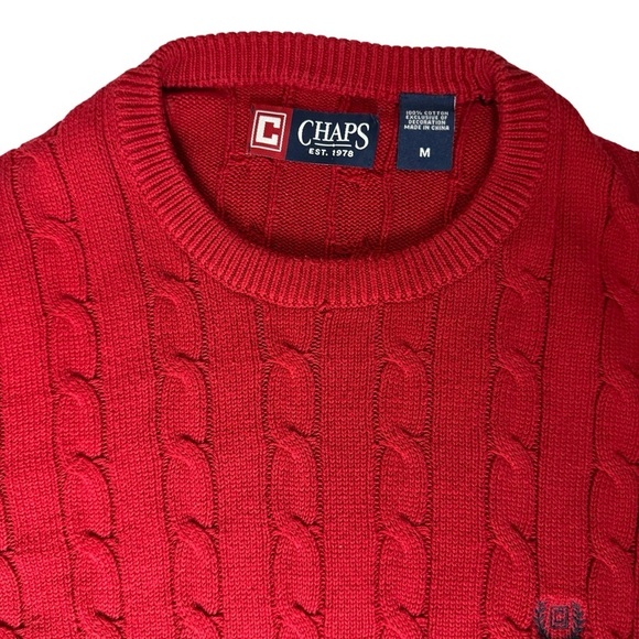 Men’s Chaps (by Ralph Lauren) Ribbed Cable Knit Sweater - Picture 2 of 3